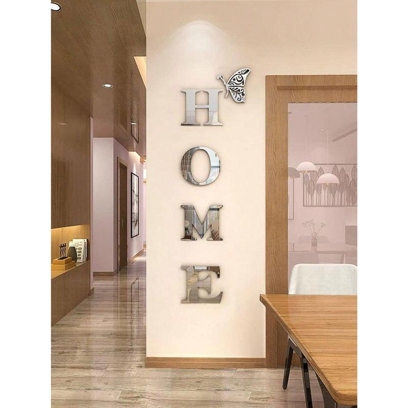 Home Acrylic 3d Mirror Wall Sticker With Slogan, Hallway And Entrance DecorBest For Wall Decor