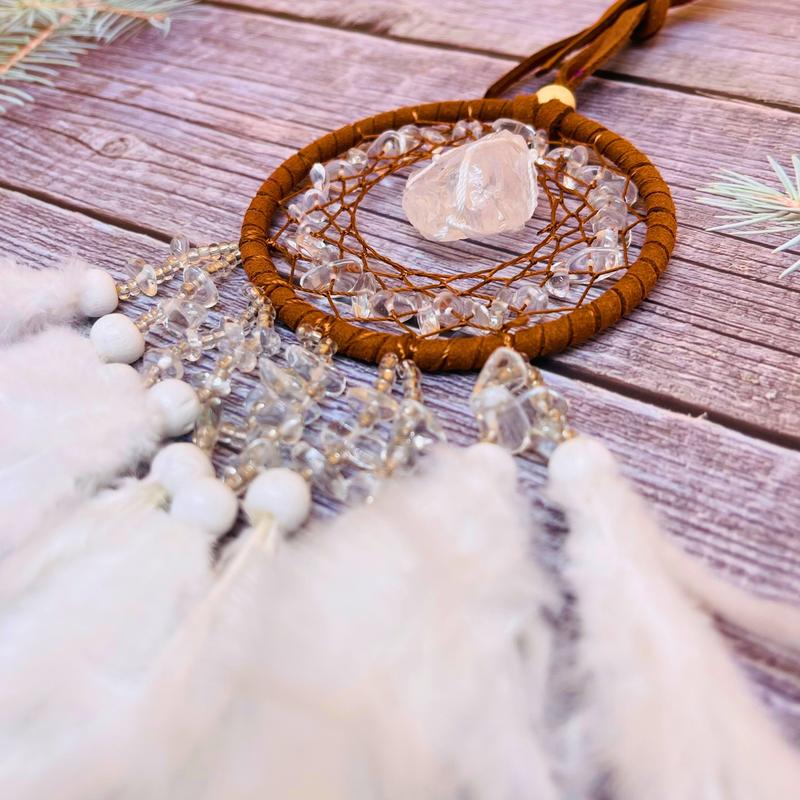 [Magic Crystal] Crystal Dream Catcher, Feather, Handmade, Over 30 Free Shipping, Chakra, Raw Crystal, 2024, Gift, Giftideas, Luxury, Energy, Yoga, Local Shipment, Free Storage Bag, Decoration Hanging Eye, Nature Ornaments Room Hangable, Halloween