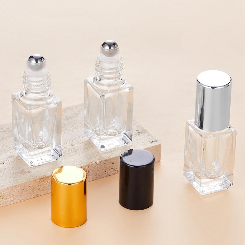 3pcs Empty Glass Perfume Roller Bottle, Portable Refillable Perfume Spray Bottle, Multipurpose Mist Spray Bottle, Makeup Supplies For Home Outdoor Travel, Multi-use Organiser for Perfume Essential Oil