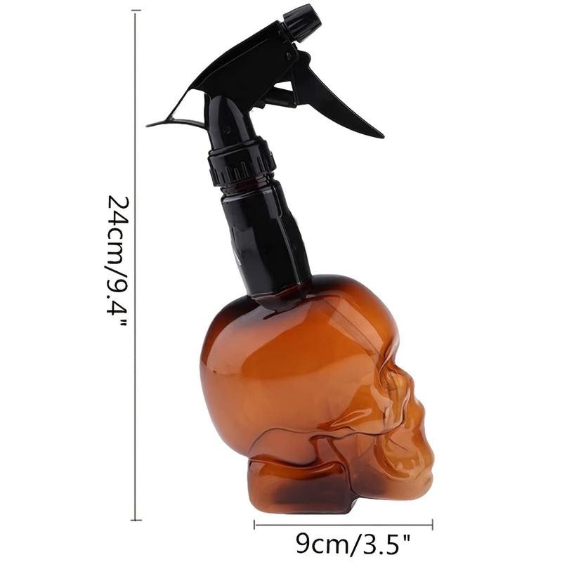 Empty Spray Bottle, Retro Skull Design Plastic Refillable Spray Squirt Bottle for Hair Styling Cleaning