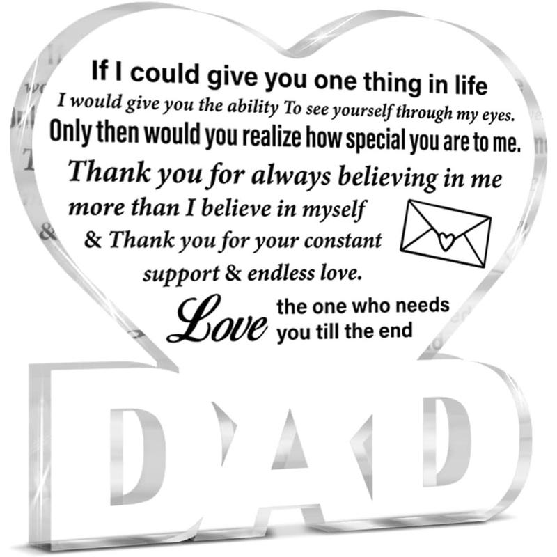 Dad Gifts From Daughter Son, Thank You Gift for Dad Father's Day Birthday Christmas, Dad  Plaque Sign Keepsake