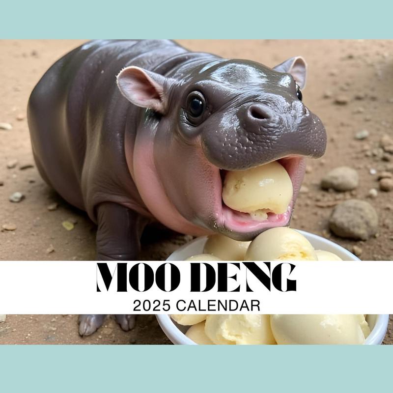 Elizabeth Canto Moo Deng 2025 Calendar Moo Deng Christmas Gift Moo Deng Gift Moo Deng Hippo Moo Deng New Year Gift Moo Deng Merch Moo Deng Gifts 0811264