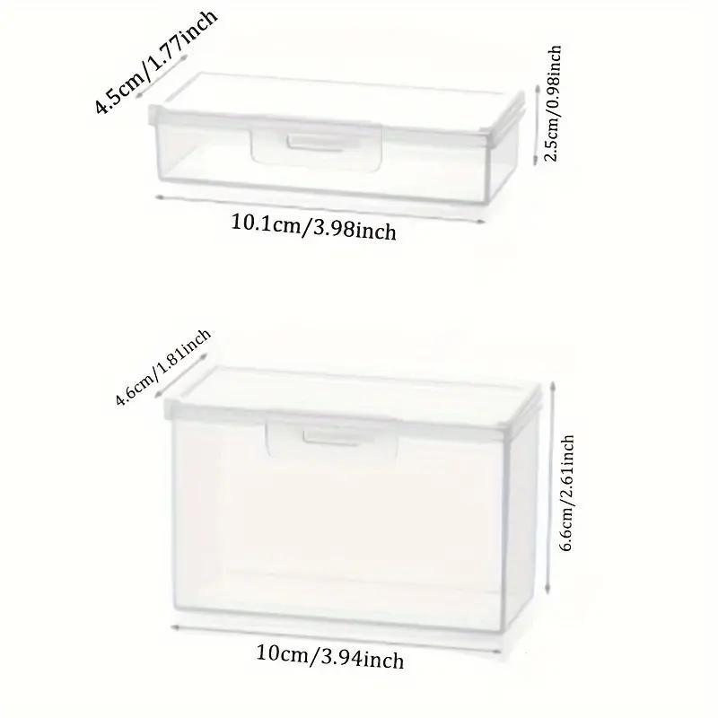 Empty Clear Travel Storage Box with Lid, 6 Counts set Portable Storage Organizer for Toothpicks, Cotton Swabs, and More, Convenient Organizer for Home and Travel, Home Space Saver