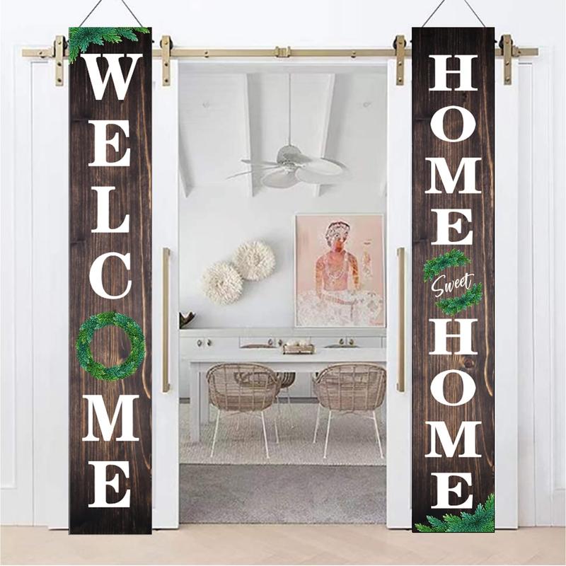 Welcome Home Porch Banner Decorations with 70.8