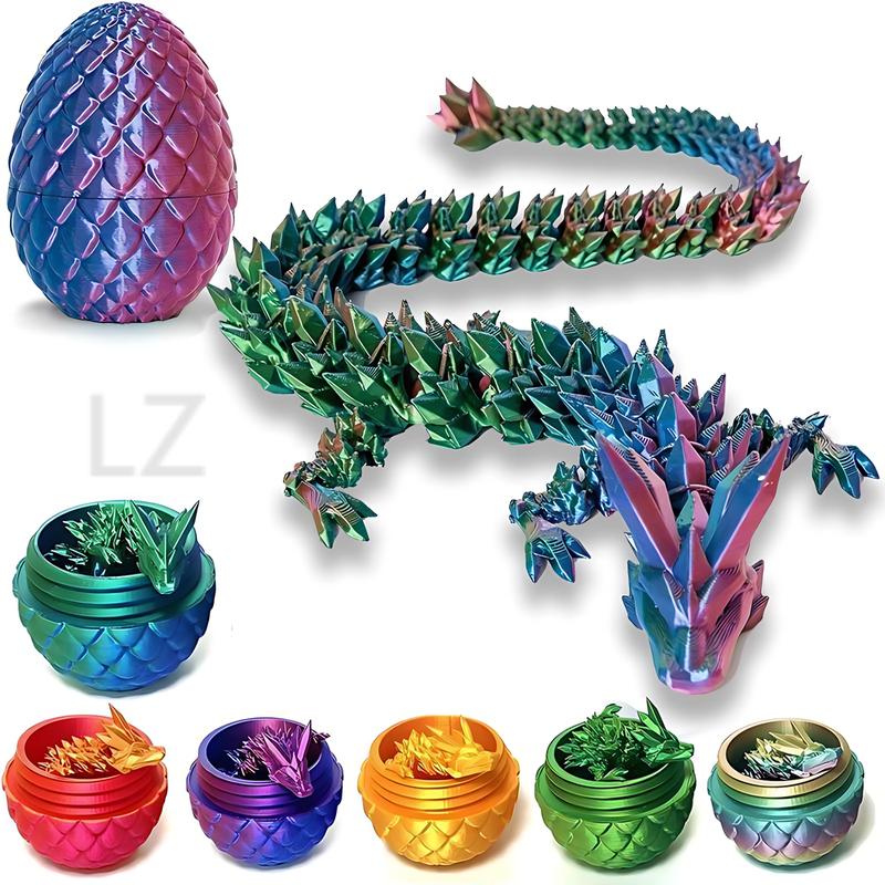 3D Dragon Egg Ornament, 1 Count Creative LaserEngraving Dinosaur with Egg Design Spring Toy,Desktop Decor for Home Office Dormitory CarSchool Decoration, Viral Hobby Lobby Ornaments