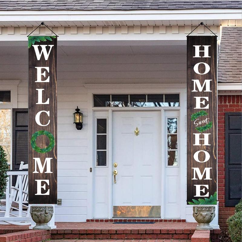 Welcome Home Porch Banner Decorations with 70.8