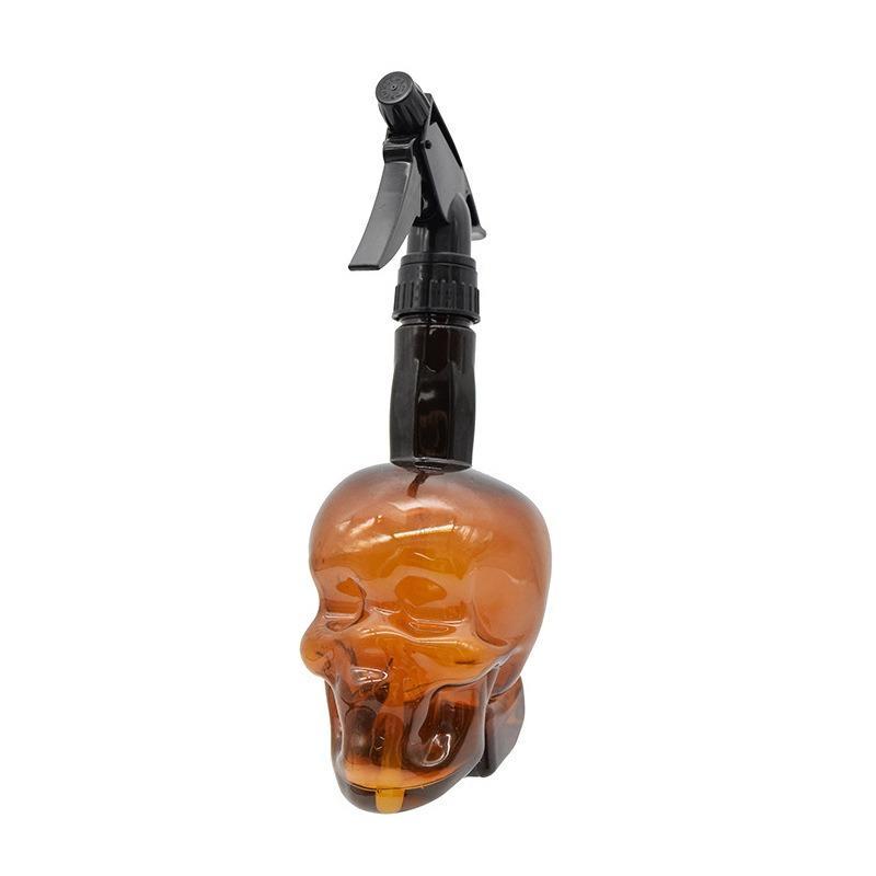 Empty Spray Bottle, Retro Skull Design Plastic Refillable Spray Squirt Bottle for Hair Styling Cleaning