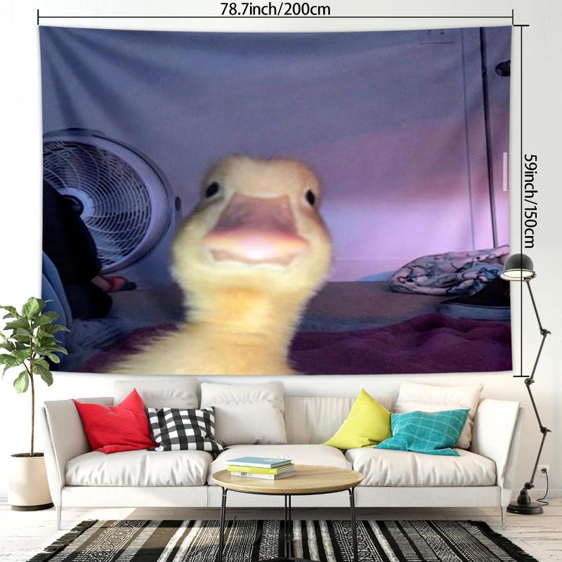 Cute Duck Pattern Tapestry, 1 Count Multi-size Lovely Colorful Funny Wall Hanging Decor, Wall Art for Home Living Room Bedroom Dormitory Office