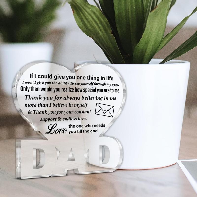 Dad Gifts From Daughter Son, Thank You Gift for Dad Father's Day Birthday Christmas, Dad  Plaque Sign Keepsake