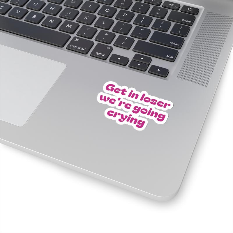 Cute Sticker Pack - Get in Loser, Funny Laptop Decal, Aesthetic Vinyl Sticker, Gift for Friends, Trendy Fun Vibe Brush Ornaments