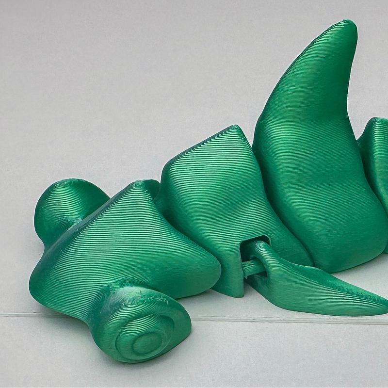 3D Printed Hammerhead Shark for Desk Decoration - Multi-color PLA Filament, Articulated Design