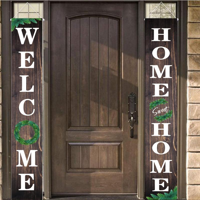 Welcome Home Porch Banner Decorations with 70.8