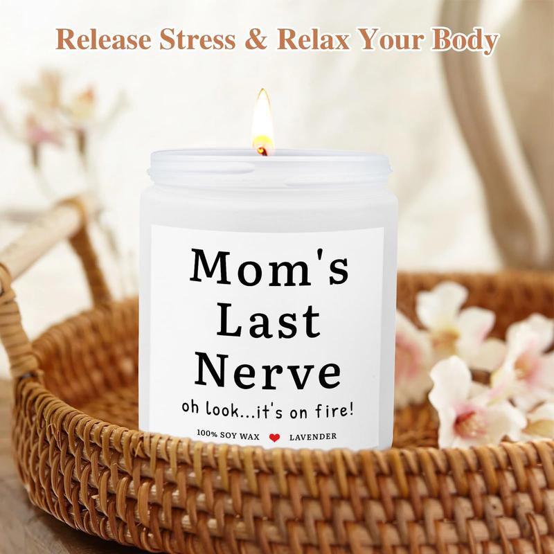 Gifts for Mom from Daughter Son, Mothers Day Birthday Thanksgiving Day Gifts, Scented Candles for Women Funny Unique Mom Presents Decor Jar