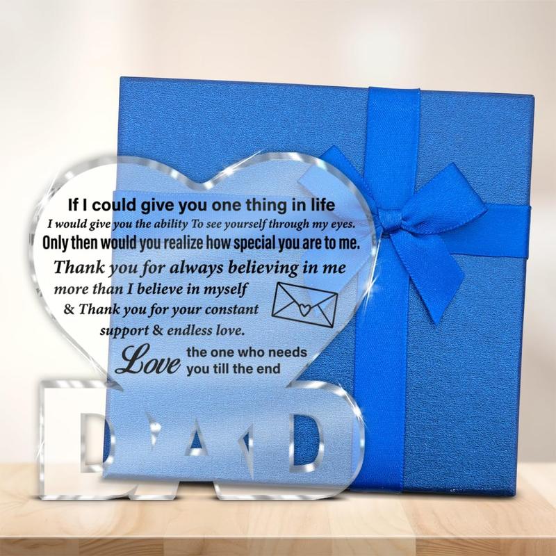 Dad Gifts From Daughter Son, Thank You Gift for Dad Father's Day Birthday Christmas, Dad  Plaque Sign Keepsake