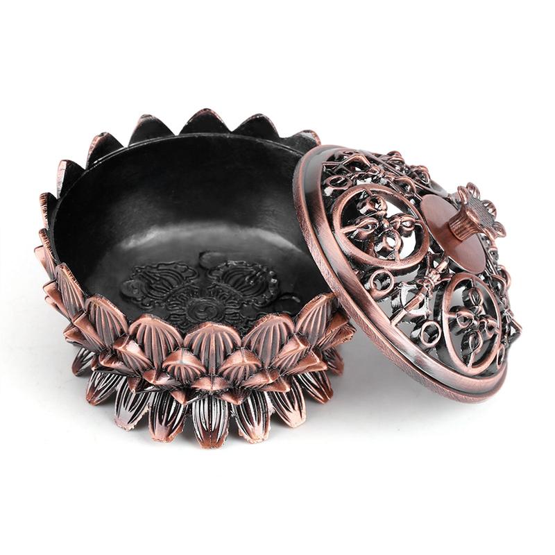 1Pc Vintage Lotus Shape Alloy Incense Burner Holder Tool Home Decoration Hot