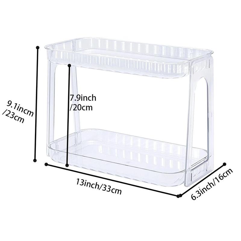 Clear Cosmetic Storage Rack, 1 Count Desktop Large Capacity Self-assembly Skin Care Product Storage Holder for Bathroom