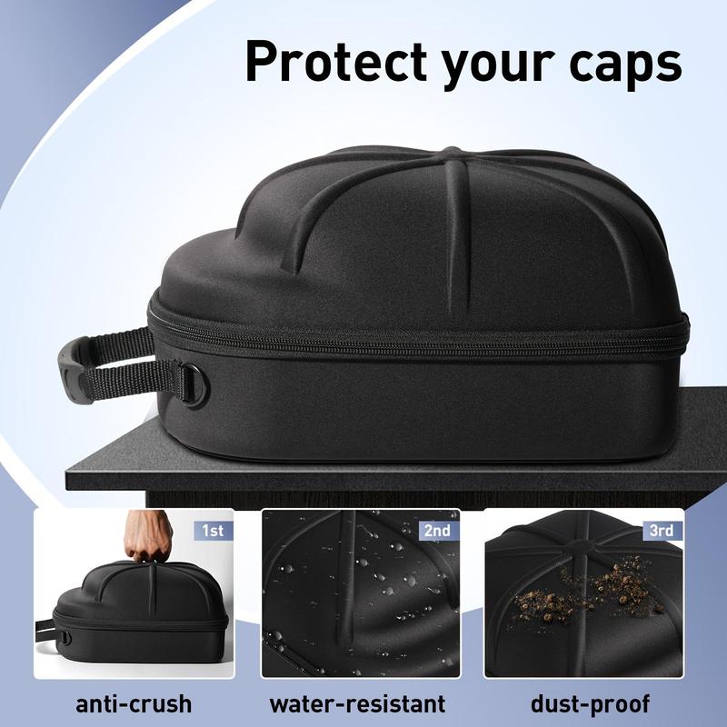 Durable Hard Shell Cap Carrier Case, 1 Count Anti-crush Waterproof Dustproof Baseball Hat Storage with Handle for Travel & Home Use