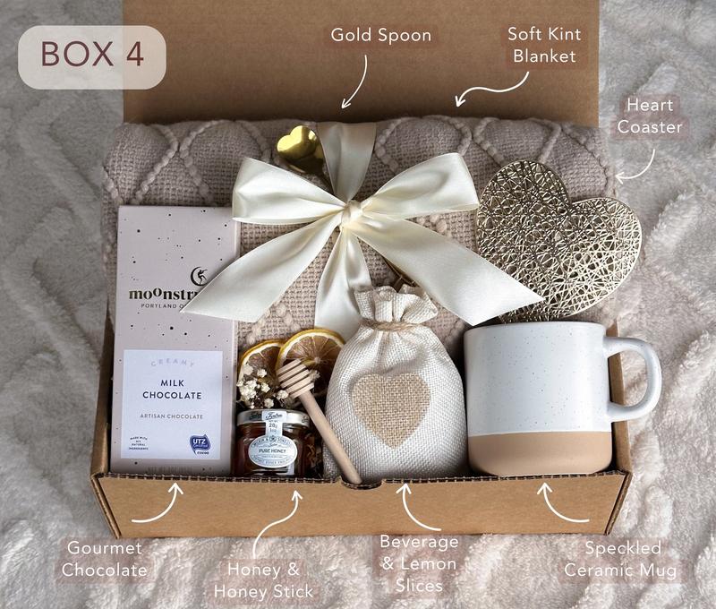 Classy Gift Basket for Women , Cozy Gift Box with Blanket, Socks, Candle , Self Care Gift Box, Care Package, Gifts for Her for Any Occasion