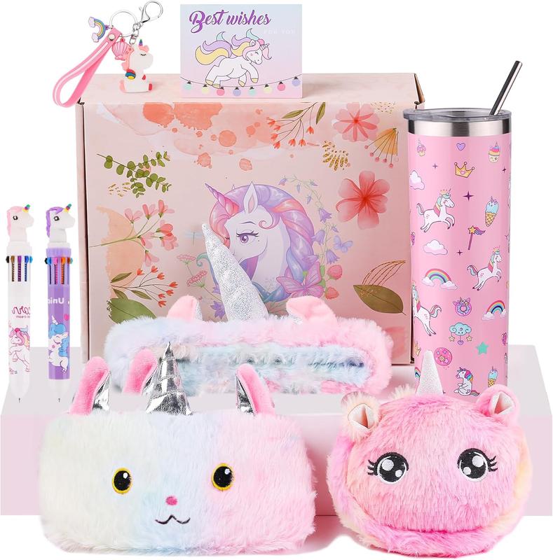 Christmas gift Unicorn Plush Gifts Set for Girls Kids Toys Christmas Birthday Gift Box with Headband