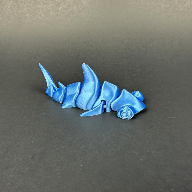 3D Printed Hammerhead Shark for Desk Decoration - Multi-color PLA Filament, Articulated Design