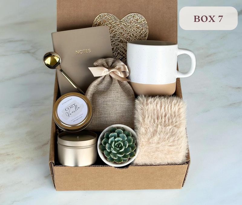 Classy Gift Basket for Women , Cozy Gift Box with Blanket, Socks, Candle , Self Care Gift Box, Care Package, Gifts for Her for Any Occasion