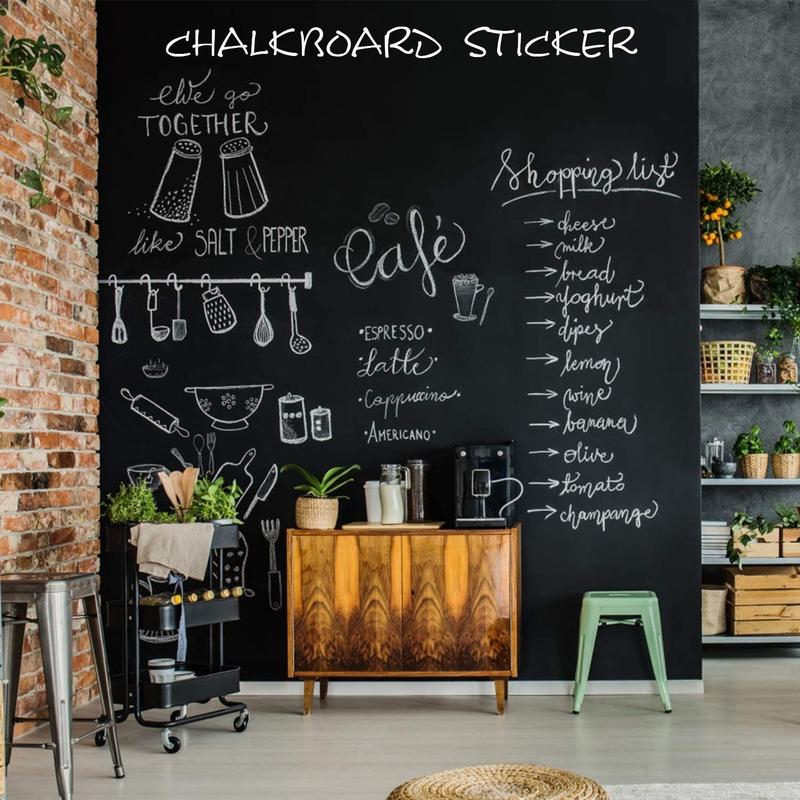 Erasable Chalkboard Sticker, Chalkboard Wallpaper, Removable Blackboard Wall Sticker, Home Decor Ideas 2024, DIY Reusable Chalkboard Sticker, Kitchen Decor, Men Gifts