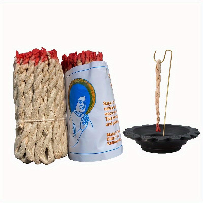 Household Handmade Rope Incense without Burner (1 Bag 40pcs), for Indoor Purification, Meditation, Yoga, Inner Peace