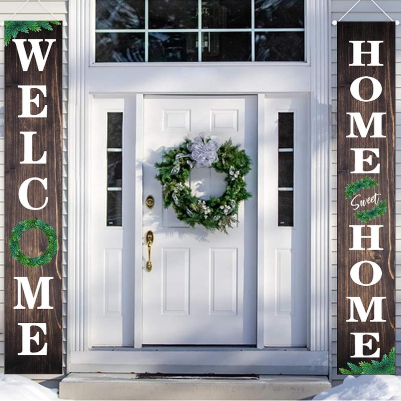 Welcome Home Porch Banner Decorations with 70.8