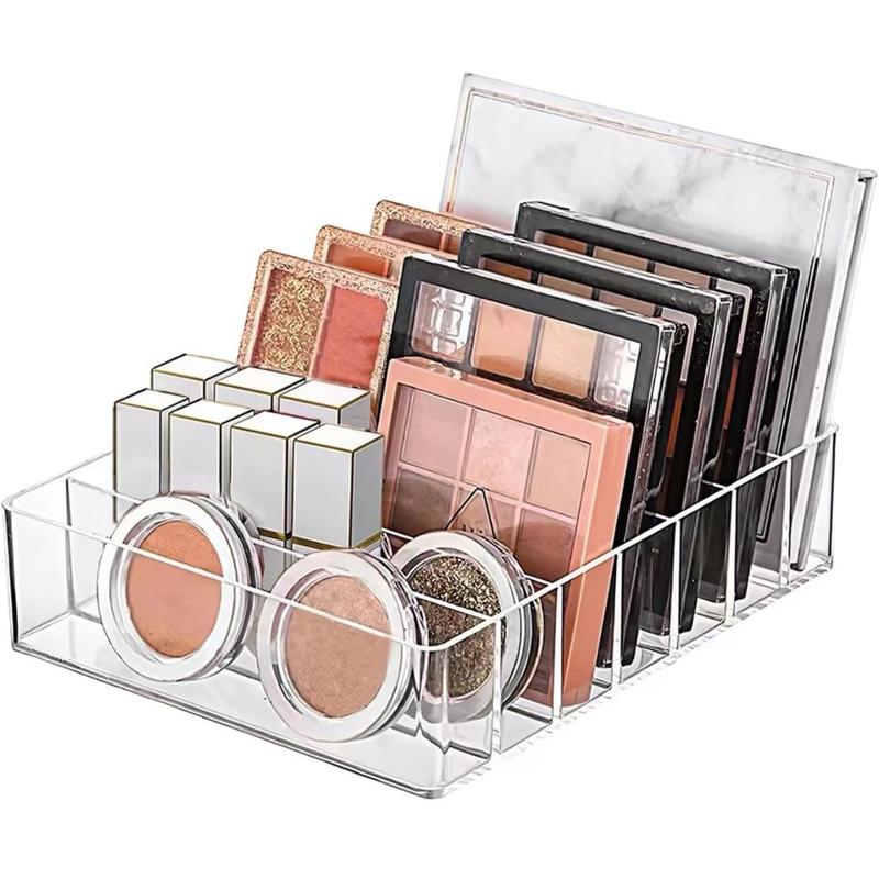 Makeup Organizer for Eyeshadow Palette and Lipstick Organizer, 7 Section Divided Makeup Palette Organizer for Vanity Drawer Countertop Modern Cosmetics Storage(7.48