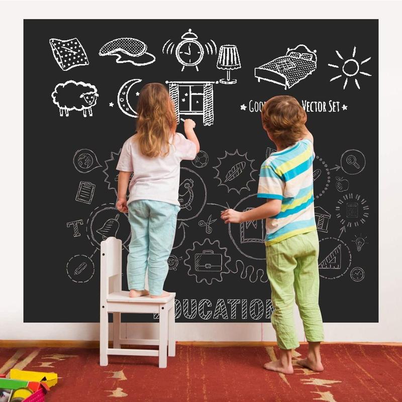 Erasable Chalkboard Sticker, Chalkboard Wallpaper, Removable Blackboard Wall Sticker, Home Decor Ideas 2024, DIY Reusable Chalkboard Sticker, Kitchen Decor, Men Gifts