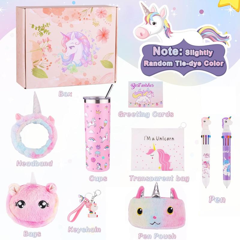 Christmas gift Unicorn Plush Gifts Set for Girls Kids Toys Christmas Birthday Gift Box with Headband