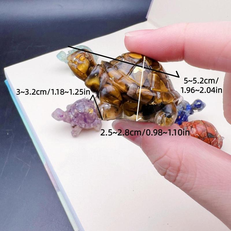 Creative Turtle Shaped Decoration, 3 Counts set Resin Turtle Figurine, Desktop Decoration for Home Office, Gift for Friend