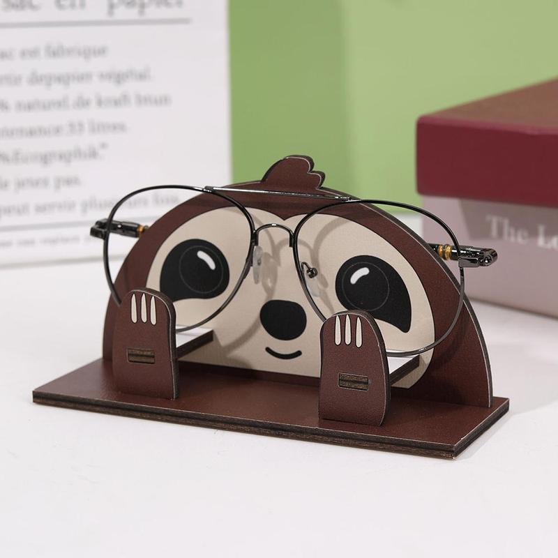 Wooden Glasses Holder, 1 Count Cute Animal Shaped Glasses Display Rack, Desktop Glasses Storage Rack for Home Office, Home Organizer