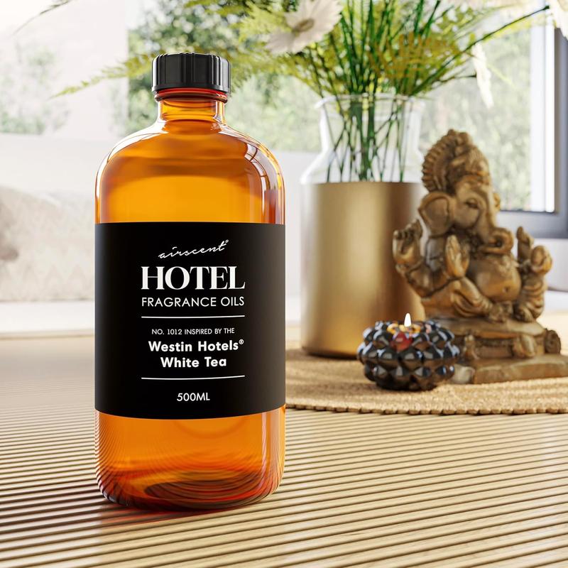 Hotel Diffuser Oil Inspired by The Westin White Tea - No. 1012 - AirScent Essential Oil Blend - 500 mL, 16.9 fl oz Fragrance Oil Bottle for Aromatherapy Diusers and Humidifiers