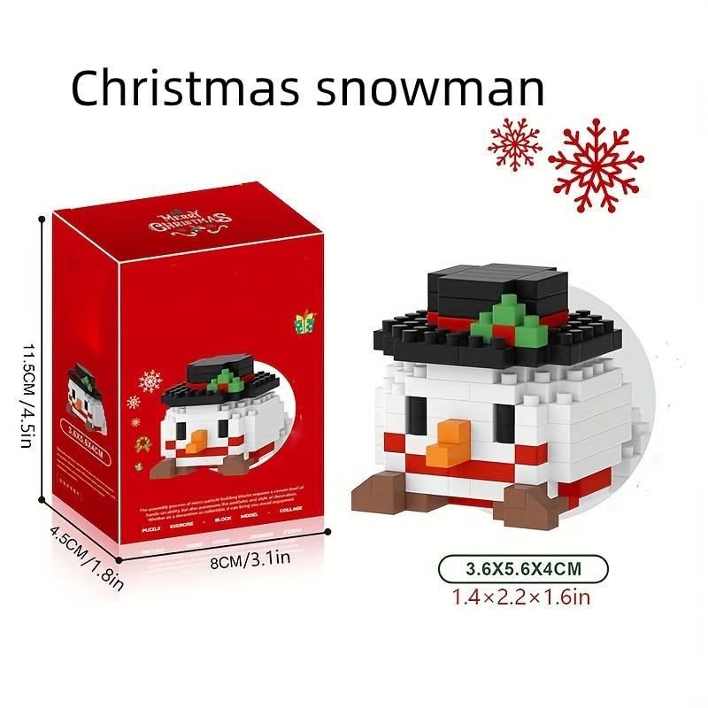 Christmas Themed Building Blocks for Home Decoration, 1 Box Desktop DIY Decoration, Bedroom Accessories, Comfortable Home Accessories, Assembled As Birthday Gift, Christmas Gift, Thanksgiving & Christmas Gift Set