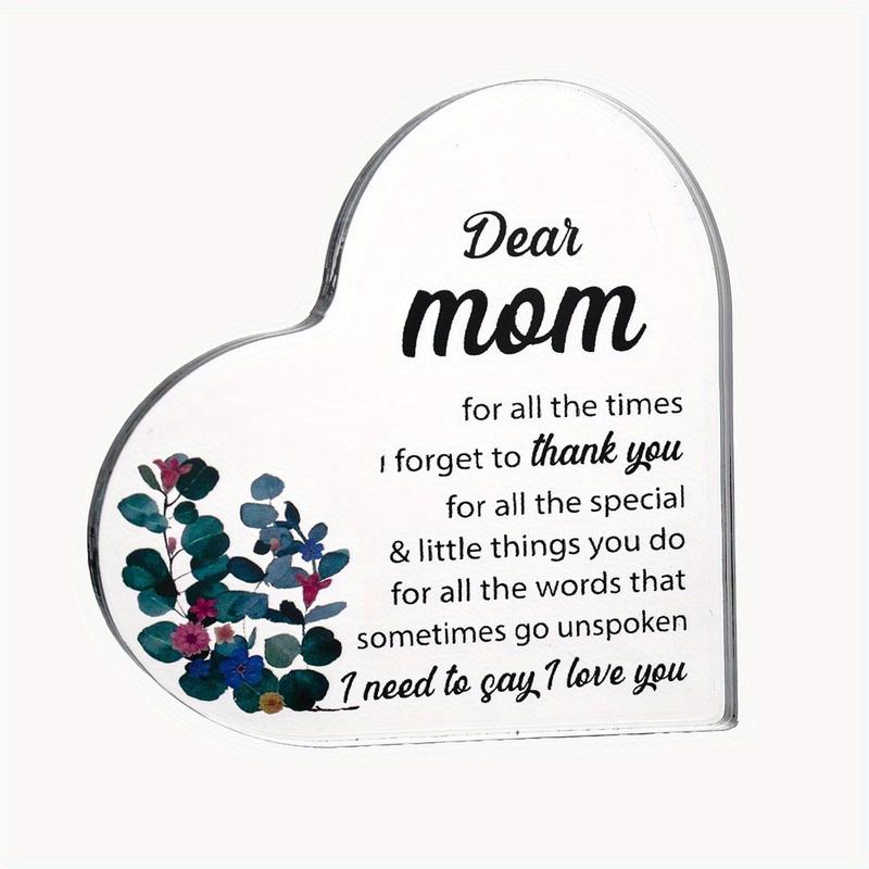 1 piece acrylic desk plaque for mom, “I need to say I love you out loud”, home decor, bedroom decor, mother's day gift