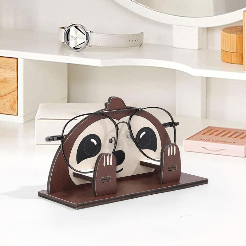 Wooden Glasses Holder, 1 Count Cute Animal Shaped Glasses Display Rack, Desktop Glasses Storage Rack for Home Office, Home Organizer