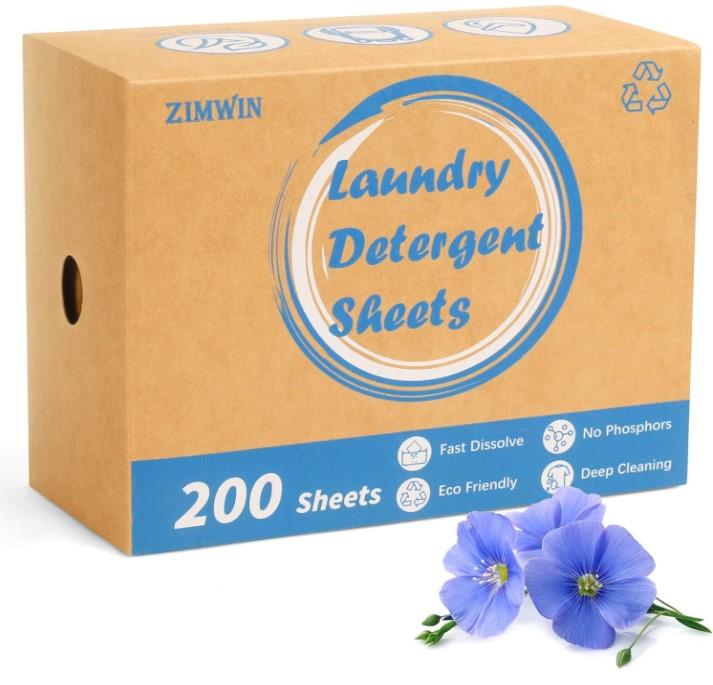 Laundry Detergent Sheets, 200 Sheets Fresh Linen Scent Laundry Sheets - Eco-Friendly Hypoallergenic Liquidless Washing Supplies for Dorm Travel Camping, 200 Loads