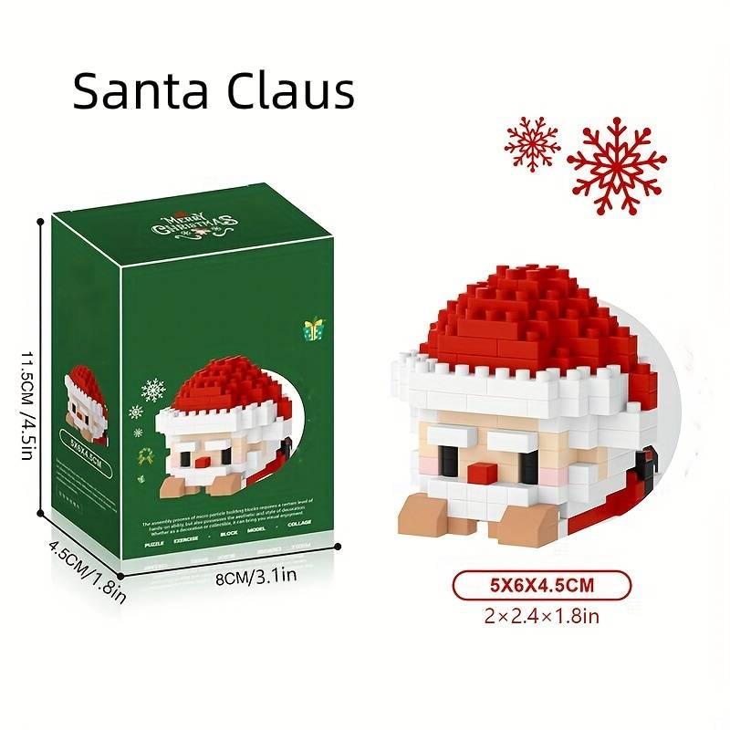 Christmas Themed Building Blocks for Home Decoration, 1 Box Desktop DIY Decoration, Bedroom Accessories, Comfortable Home Accessories, Assembled As Birthday Gift, Christmas Gift, Thanksgiving & Christmas Gift Set