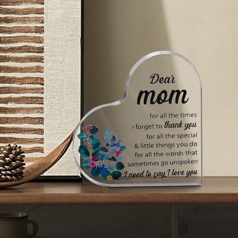 1 piece acrylic desk plaque for mom, “I need to say I love you out loud”, home decor, bedroom decor, mother's day gift