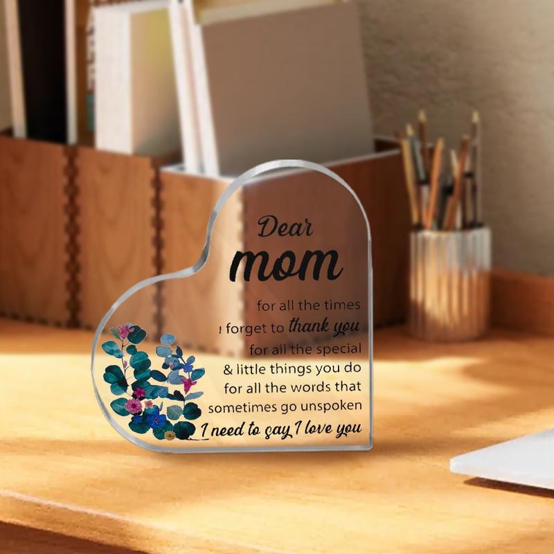 1 piece acrylic desk plaque for mom, “I need to say I love you out loud”, home decor, bedroom decor, mother's day gift