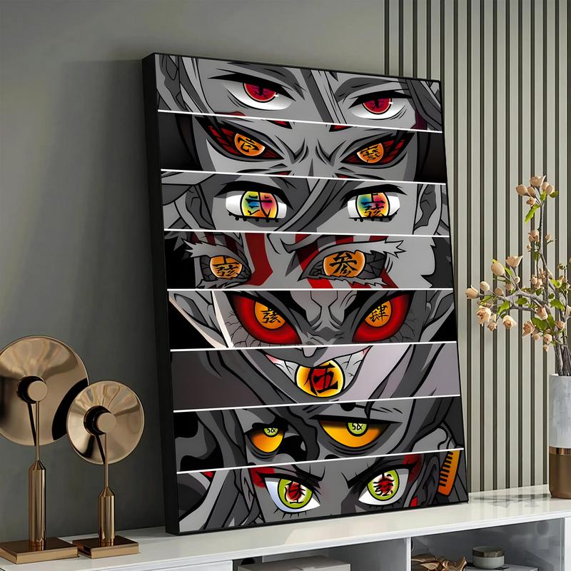 Demon Slayer Upper Moon Anime Poster, Mystical Eyes of Power Print Kimetsu No Yaiba Anime Posters (NO FRAME)