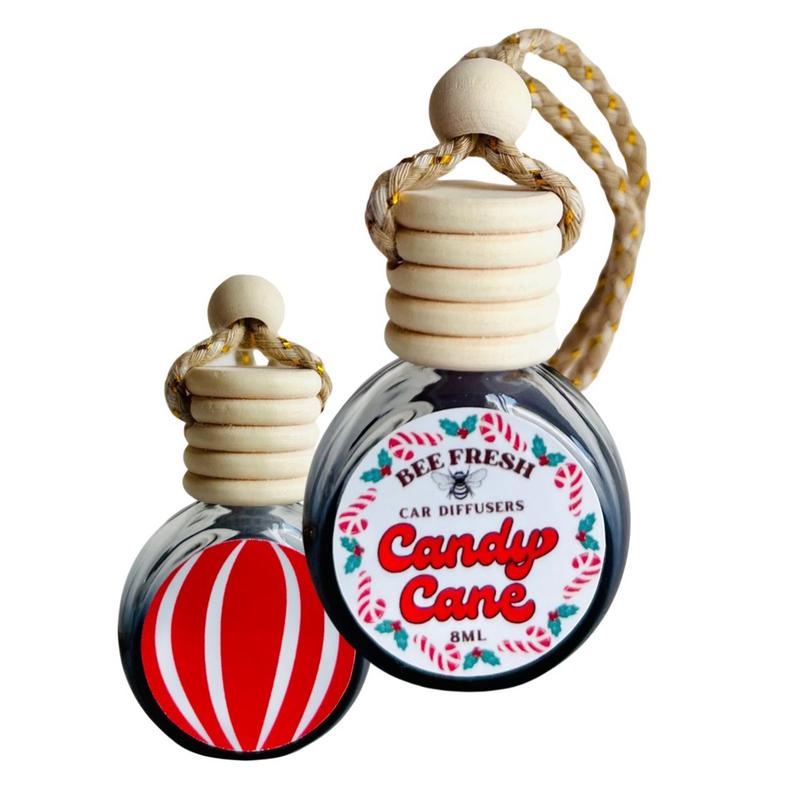 Bee Merry Holiday Bundle (5-Pack) Hanging Aroma Diffusers- Sweater Weather, Christmas Tree, Santa’s Cookies, Frosted Mountain, and Candy Cane Fragrance Oil