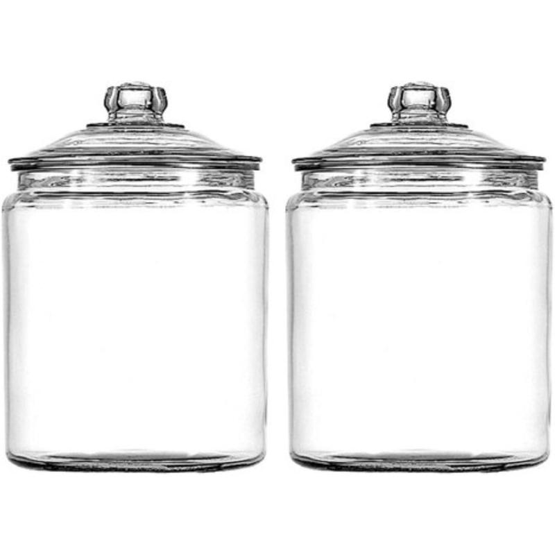 1 Gallon Glass Jar with Lid, Set of 2