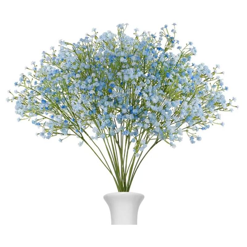 Artificial Gypsophila for Home Decor, 10pcs Faux Long Stem Baby Breath without Vase, Room Decor Simulated Fake Flower, Decorative Flower for Home Summer