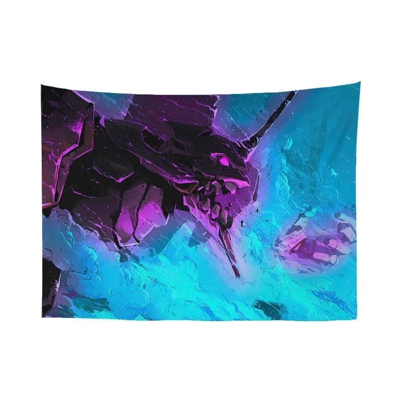 Evangelions Room Decor Tapestry Wall Hanging Anime Decoration Wallpaper Art Home Aesthetic Tapestries Headboards Decorative