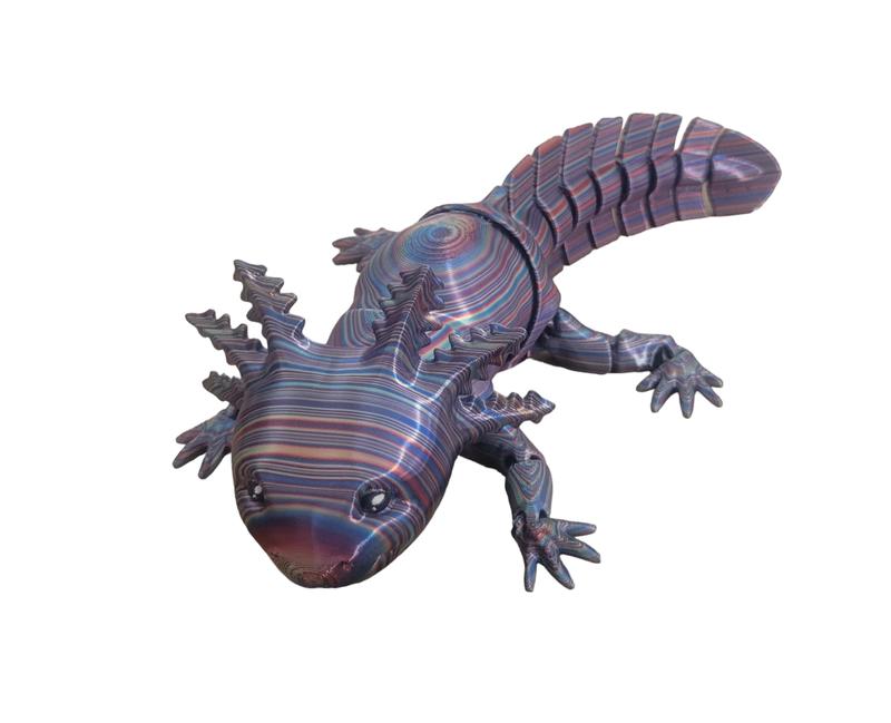 3D Printed Articulating Axolotl Figurine Decor Gift Animal Lover Colorful Decoration Fun Ornaments