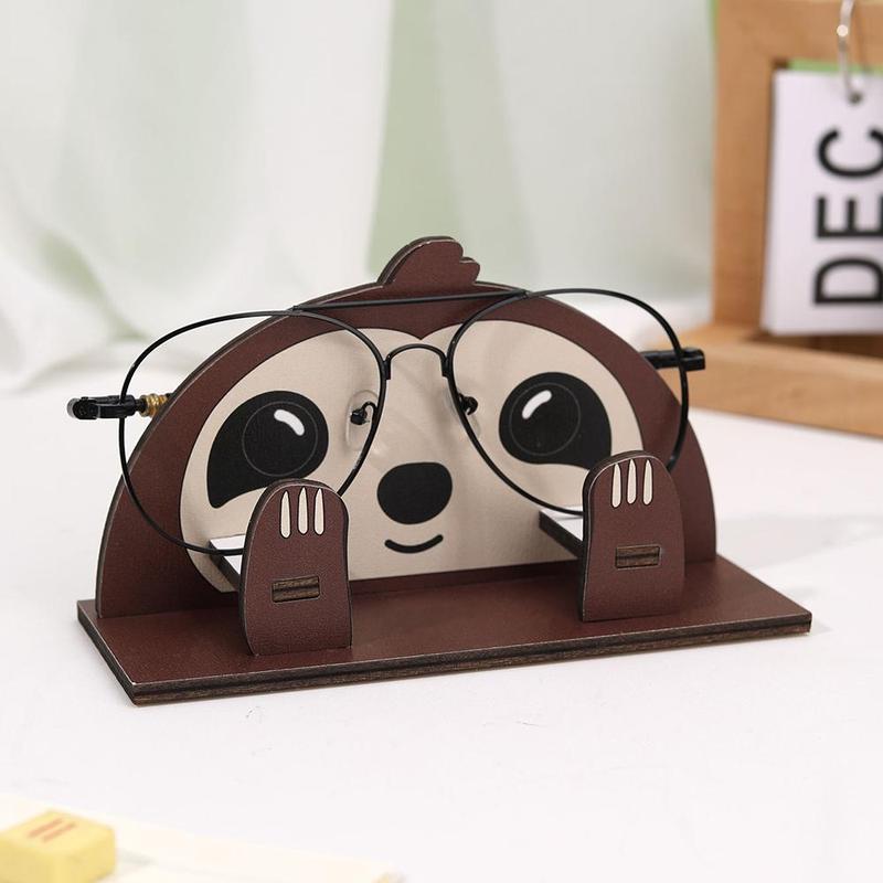 Wooden Glasses Holder, 1 Count Cute Animal Shaped Glasses Display Rack, Desktop Glasses Storage Rack for Home Office, Home Organizer