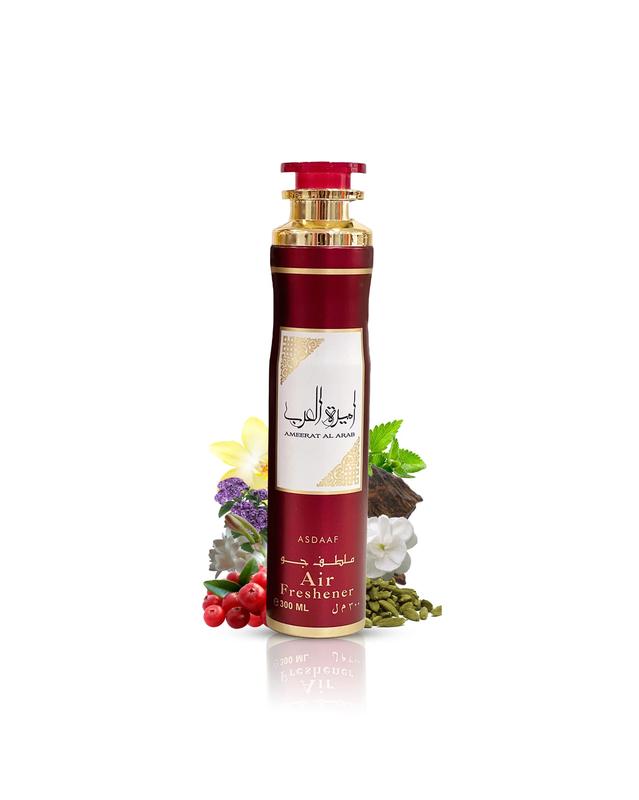 Lattafa Perfumes | Ameerat Al Arab Air Freshener | 300 ml Per Can | Wood - Musk - Oud - Olibanum Fragrance