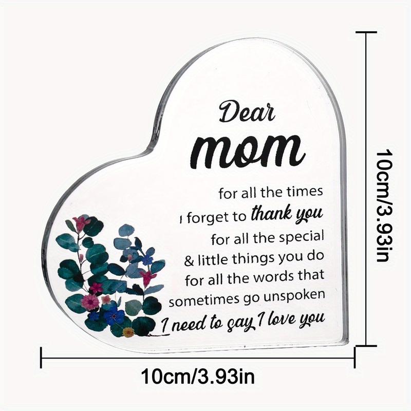 1 piece acrylic desk plaque for mom, “I need to say I love you out loud”, home decor, bedroom decor, mother's day gift